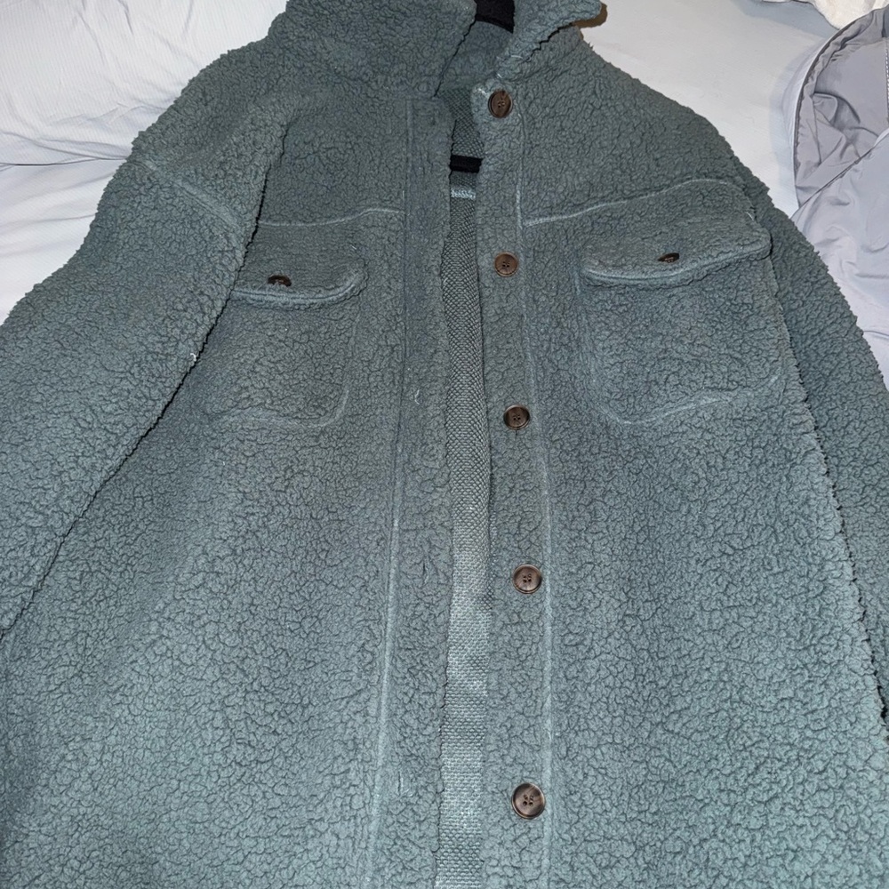 Women’s Green Sherpa Jacket